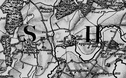 Old map of Wappenbury in 1898