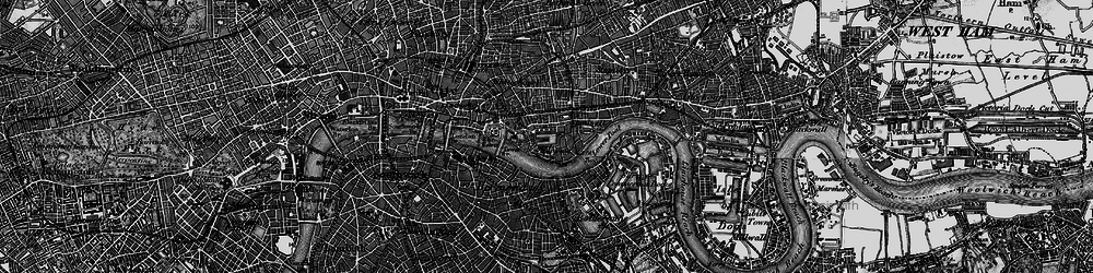 Old map of Wapping in 1896