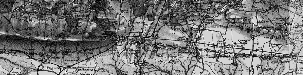 Old map of Warblington in 1895