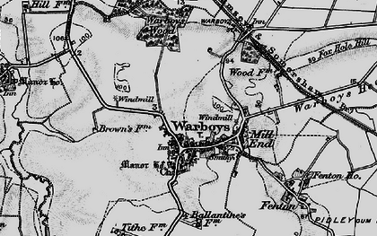 Old map of Warboys in 1898