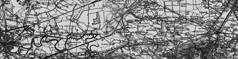 Old map of Warburton in 1896