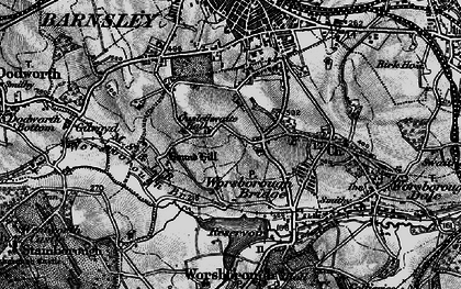 Old map of Worsbrough Resr in 1896