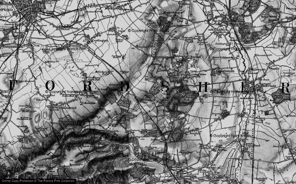 Old Map of Warden Street, 1896 in 1896