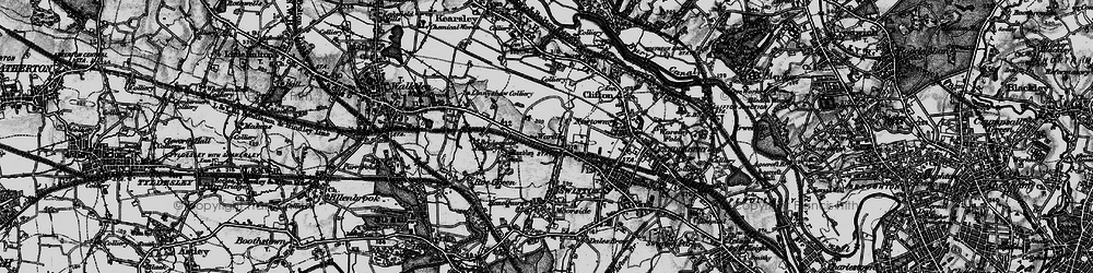 Old map of Wardley in 1896