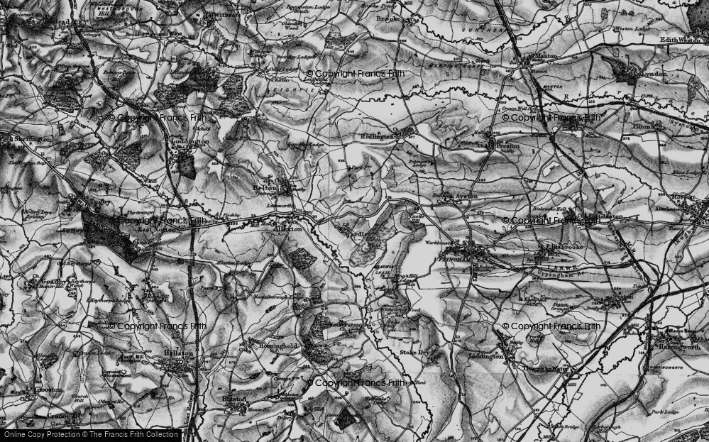 Old Map of Historic Map covering Allexton Wood in 1899