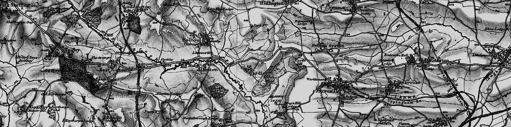 Old map of Wardley in 1899