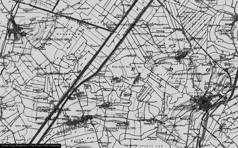 Old Map of Historic Map covering Block Moors in 1898