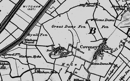 Old map of Block Moors in 1898