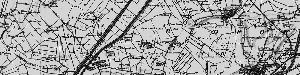 Old map of Block Moors in 1898