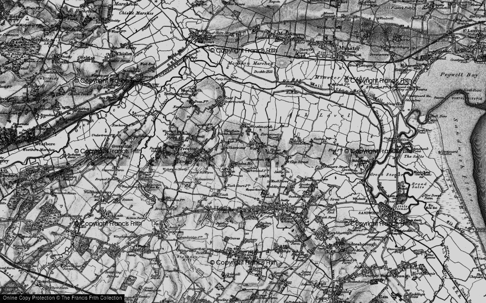 Old Map of Ware, 1895 in 1895