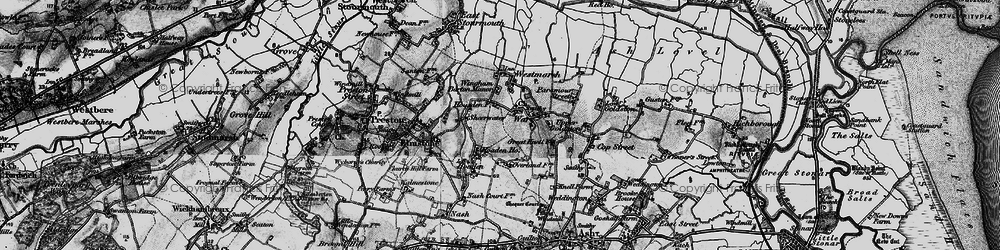 Old map of Ware in 1895