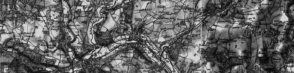 Old map of Ware in 1896