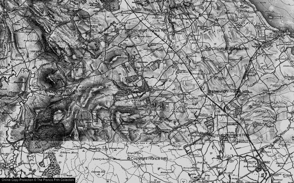 Old Map of Historic Map covering Brownridge Burn in 1897