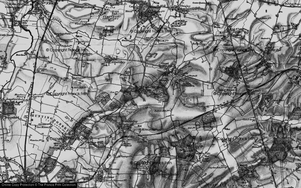 Old Map of Waresley, 1898 in 1898