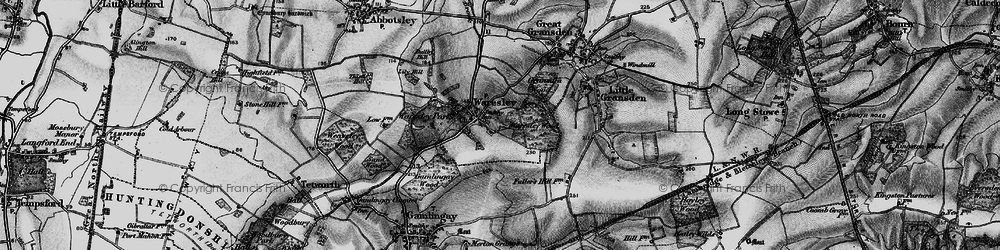 Old map of Waresley in 1898