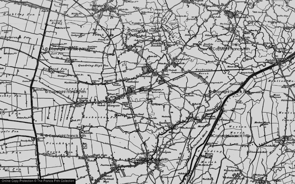 Old Map of Wargate, 1898 in 1898