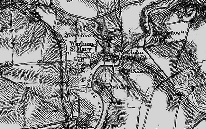 Old map of Warham in 1899