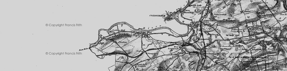 Old map of Wark in 1897