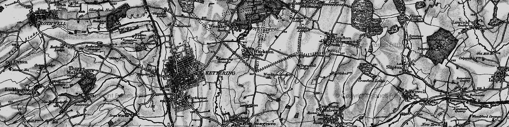 Old map of Warkton in 1898