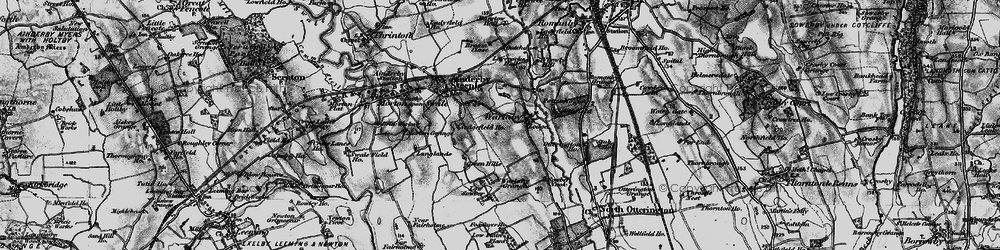 Old map of Warlaby in 1898