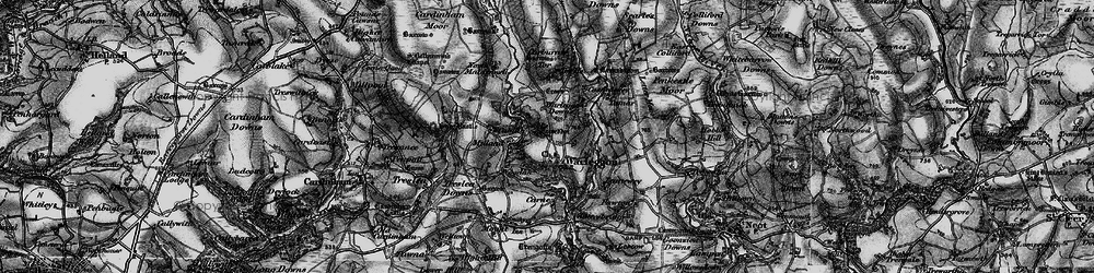 Old map of Carburrow Tor in 1895