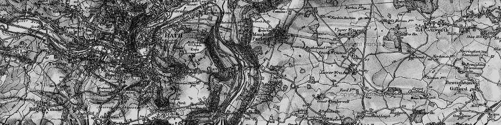 Old map of Bathford Hill in 1898