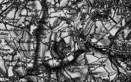 Old map of Warley Woods in 1899