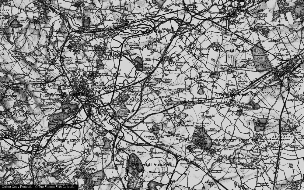 Old Map of Warmfield, 1896 in 1896