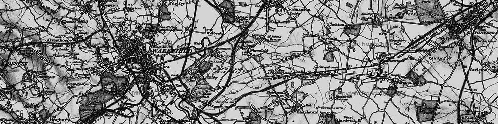 Old map of Warmfield in 1896