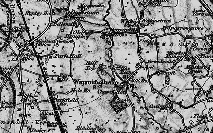 Old map of Warmingham in 1897
