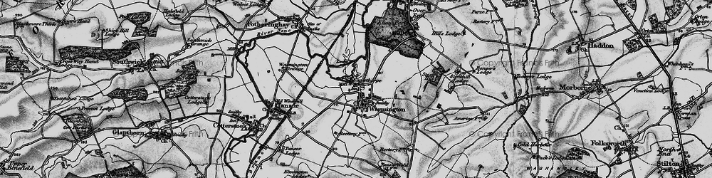 Old map of Warmington in 1898