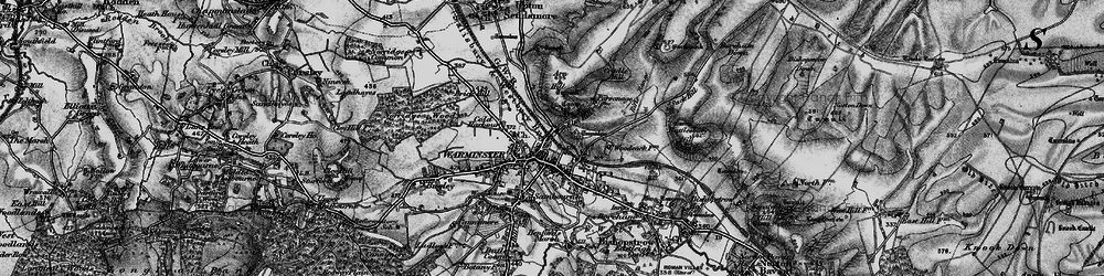 Old map of Warminster in 1898