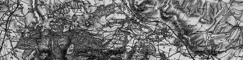 Old map of Warminster Common in 1898