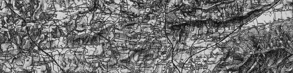 Old map of Warnham in 1895