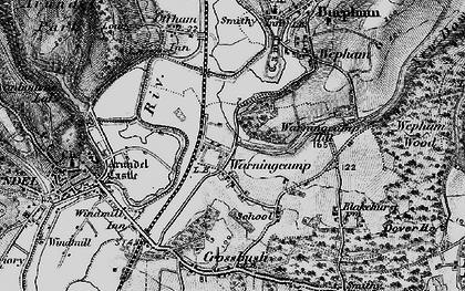 Old map of Warningcamp in 1895