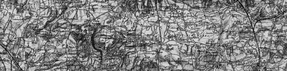 Old map of Warninglid in 1895