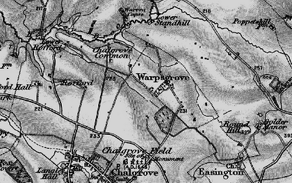 Old map of Warpsgrove in 1895