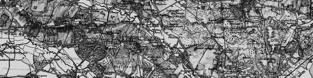 Old map of Yon Barrow in 1897