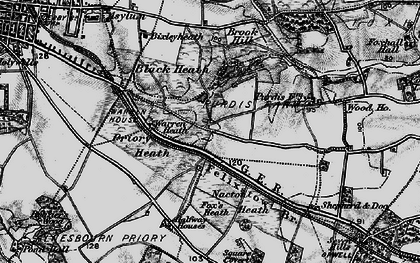 Old map of Brookhill Wood in 1896