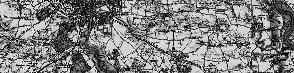 Old map of Brook Hill in 1896