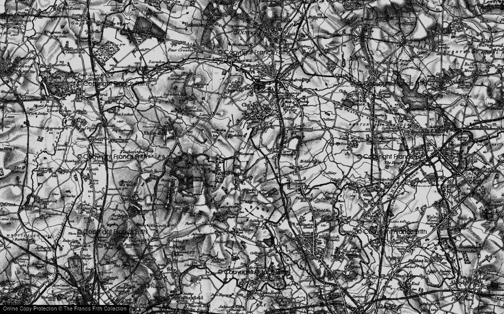 Old Map of Warstone, 1899 in 1899