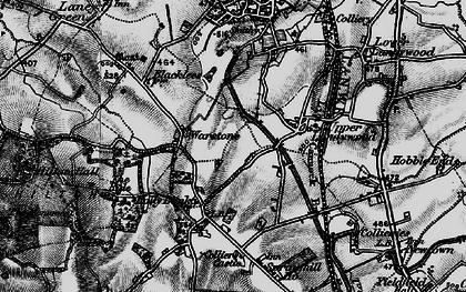 Old map of Warstone in 1899