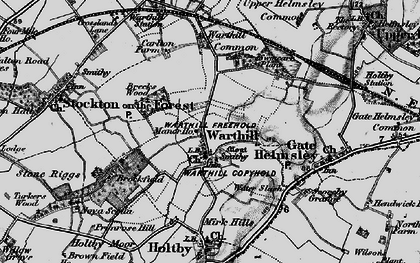 Old map of Warthill in 1898