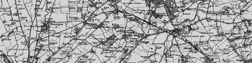 Old map of Warthill in 1898