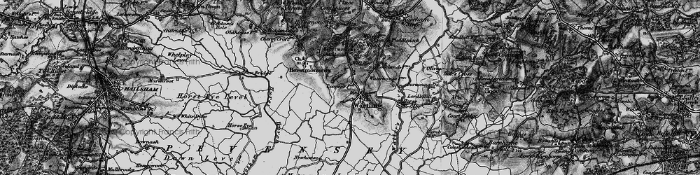 Old map of Wartling in 1895
