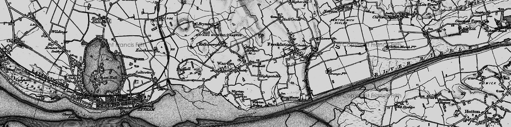 Old map of Warton in 1896