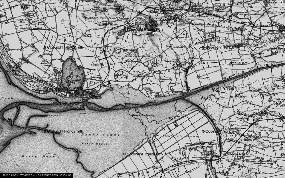 Old Map of Warton Bank, 1896 in 1896