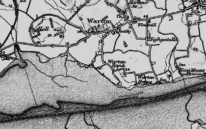 Old map of Warton Bank in 1896