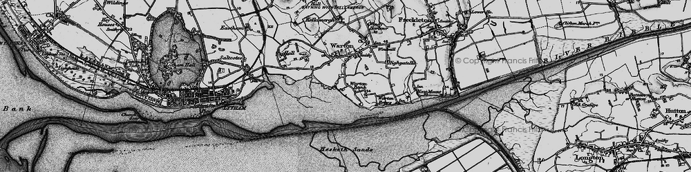 Old map of Warton Bank in 1896