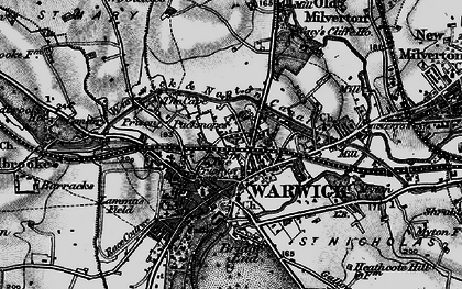 Old map of Warwick in 1898